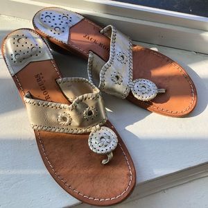 Jack Rogers Metallic Wedge Sandal